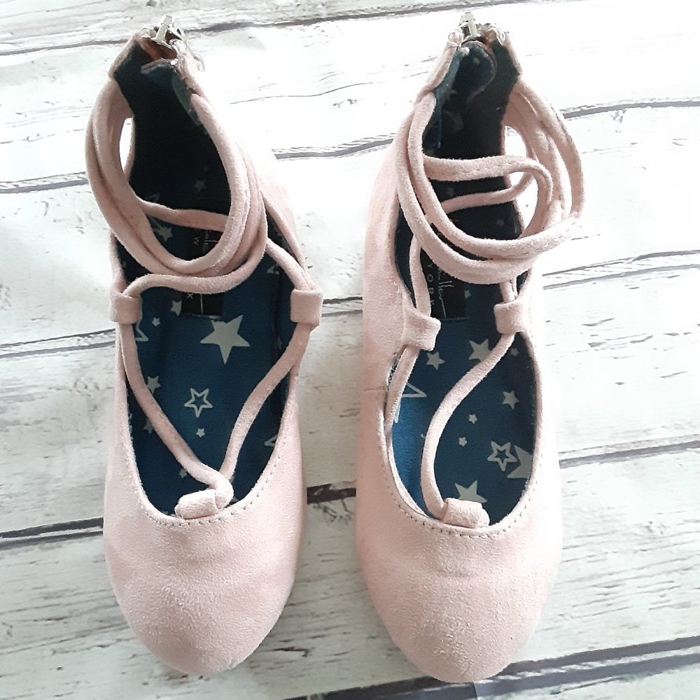 Pink Gold Nicole Miller Girls Dress Shoes Size 12